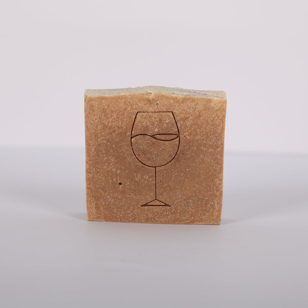 Handmade wine soap bar with natural oils and antioxidants