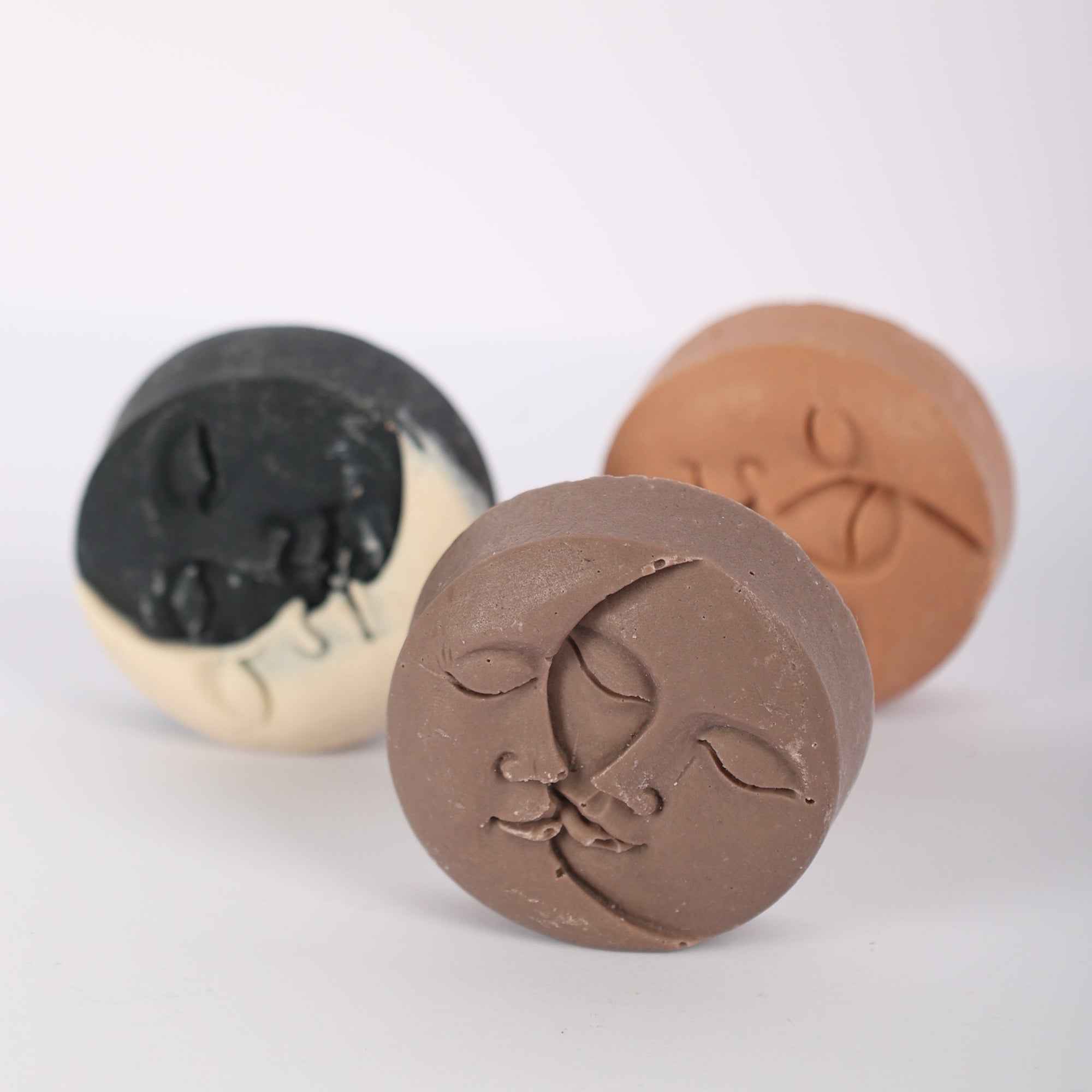 Natural moisturizing soap with artistic sun and moon shape and sensual aroma