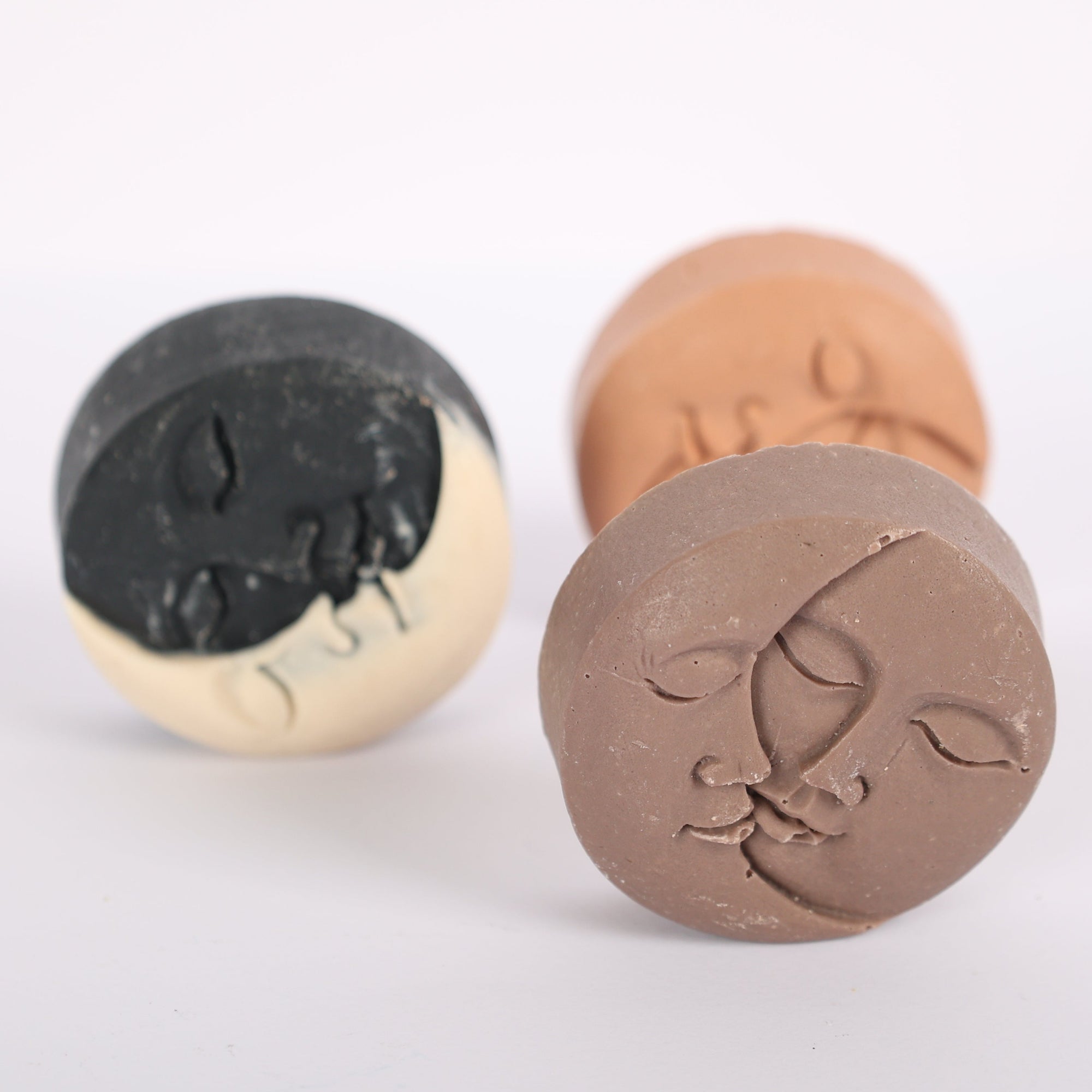 Natural moisturizing soap with artistic sun and moon shape and sensual aroma