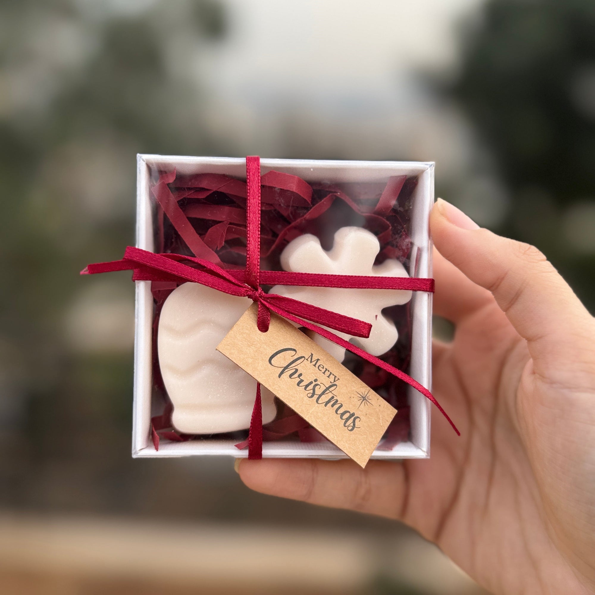 cute Christmas soaps gift box, mini christmas soap set