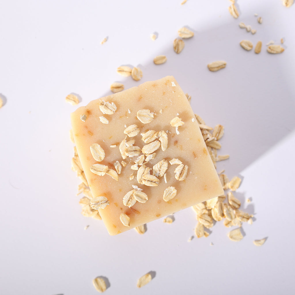 Gentle oatmeal soap for soothing sensitive skin
